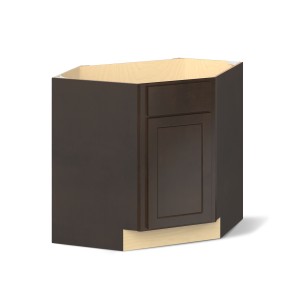 RELIABILT Parkstone II Corner Sink Base, Espresso Stained, 32" W, 1 Door, Fully Assembled - 641041 | Lowe's Pro Supply